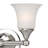 2-Light Indoor Brushed Nickel Vanity Wall Mount with Etched White Cased Glass-11801621