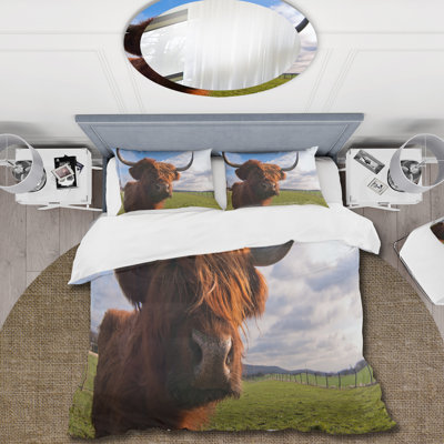 Portrait Of A Yak - Farmhouse Duvet Cover Set - Microfiber Polyester