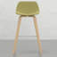 2 tabourets de bar/comptoir - Revêtement Acid, pieds en placage bois, repose-pieds pour une hauteur de bar élégante, paire en tissu au design moderne