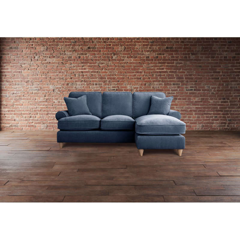 Longfellow Corner Chaise Sofa, Navy, Right Hand Facing