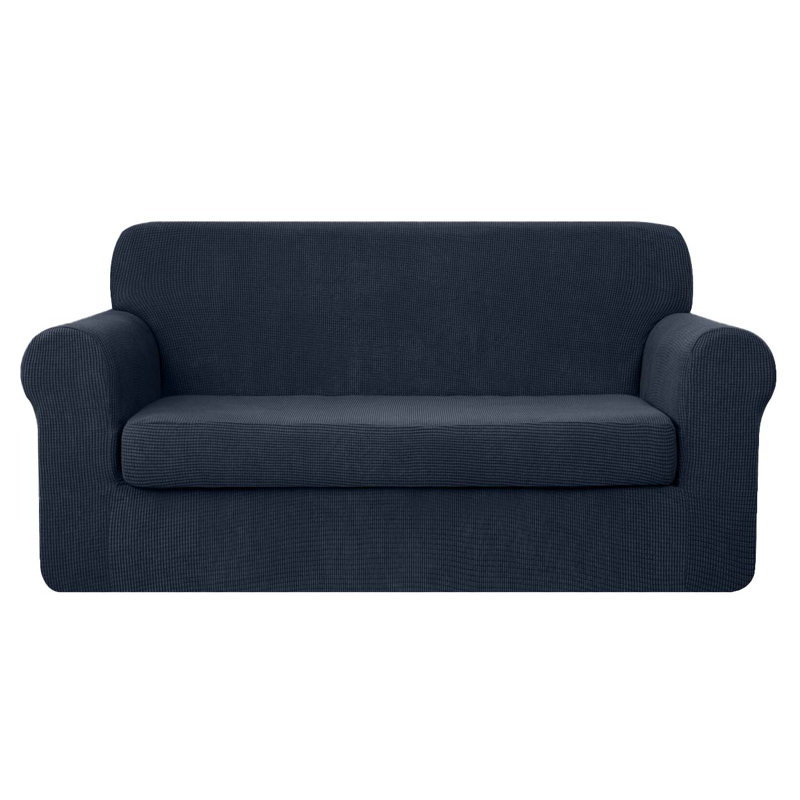 Coussin moelleux et moderne, Mélange de polyester bleu marine