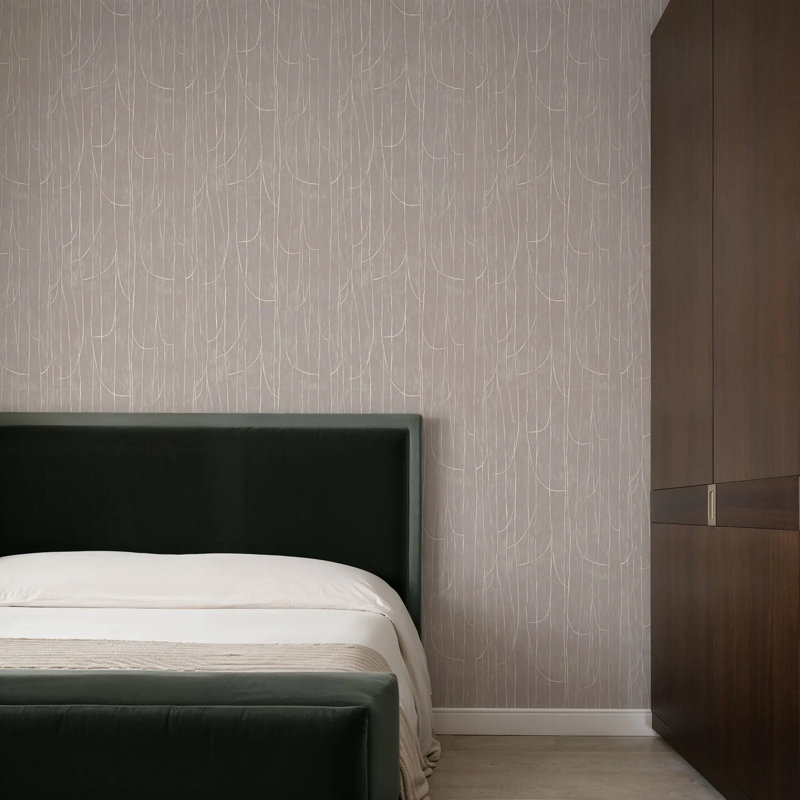 Lingering Lines - Wallpaper, Rose Stone, Peel & Stick