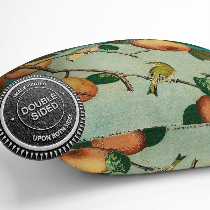 Birds Upon A Fruit Tree Square Throw Cushion, 55 x 55 cm