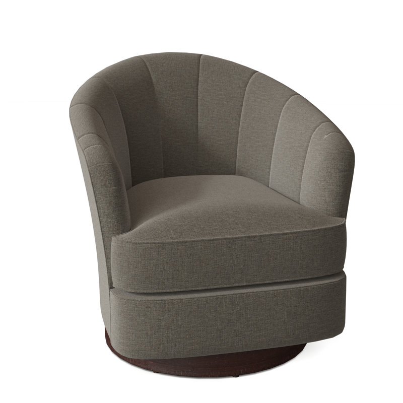 Tipsy Barrel Chair, Putty (3152 65), Nickel
