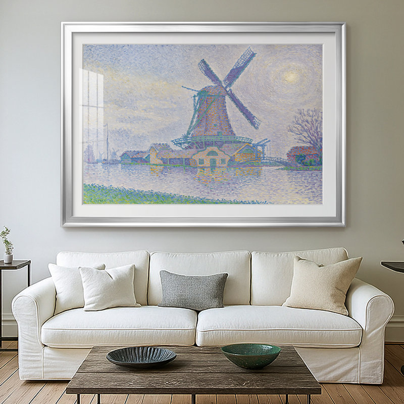 Moulin à vent à Edam-Paul Signac-Gallery-1896, 30 x 5 x 42,5, Reproduction encadrée, Argent