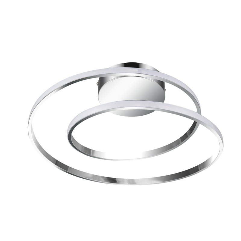 Alston Double Ring Built-in, Integrated LED, Modern Ceiling Flush Light - 46x46x11.5cm, 2-step dimming, 3,000K Neutral white