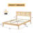 LED Platform Bed With Natural Rattan Headboard-601704955