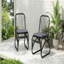 Ensemble de 2 chaises de patio d'extérieur en osier PE avec coussin lavable-662320496-662320497