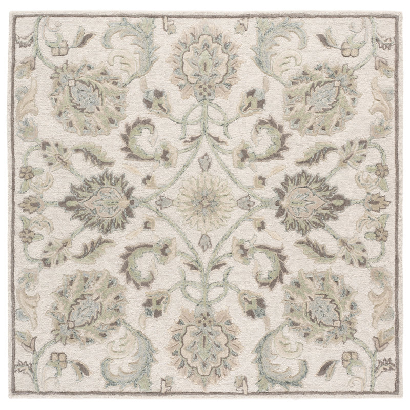 Gulielma Hand Tufted Wool Oriental Rug, Square 6'