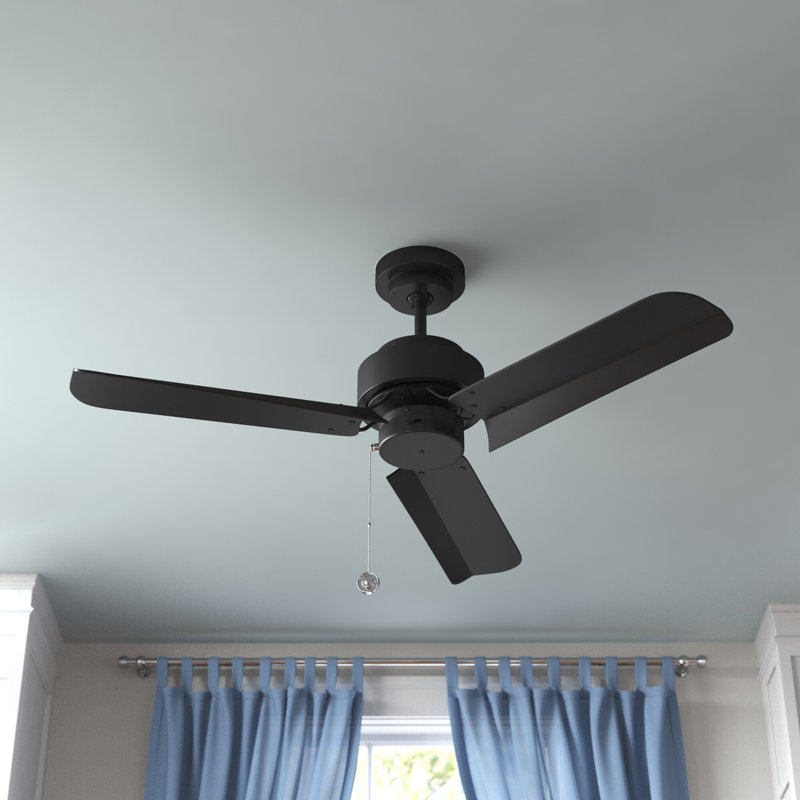 Arcade 54 54'' Ceiling Fan, Midnight Black with Black Blades