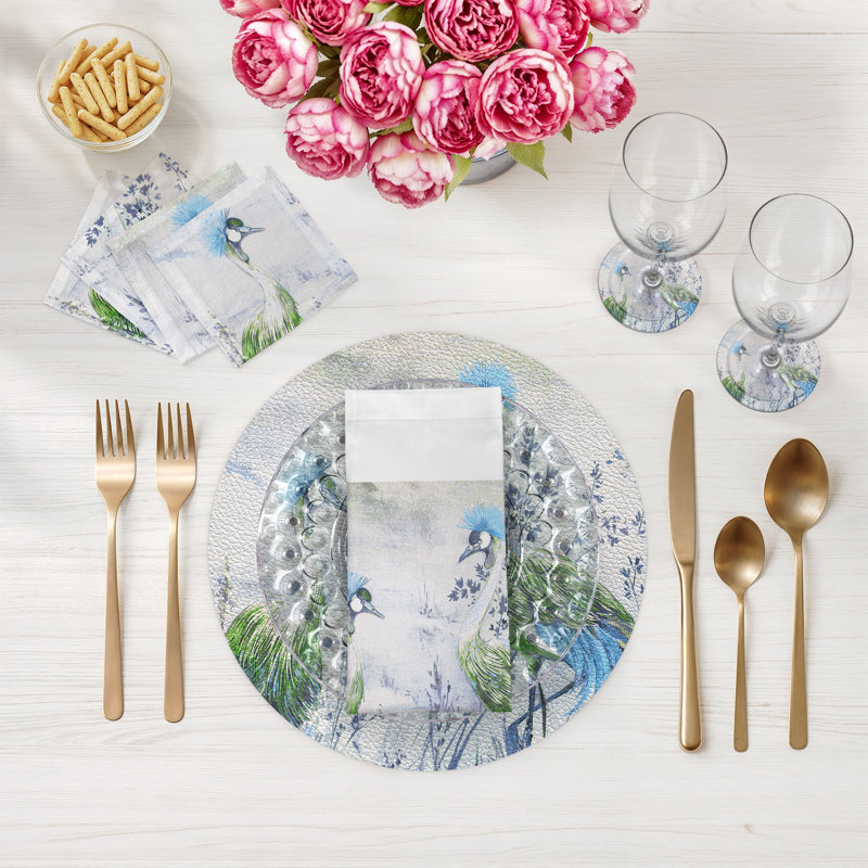 Serviettes de table en satin de coton, Glace