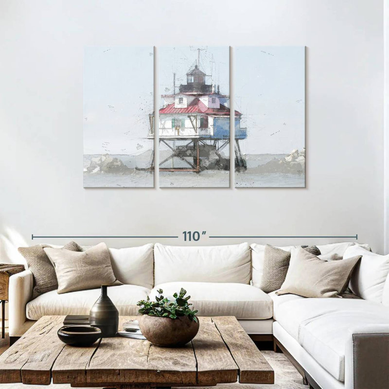 Phare de Lilo Thomas Point Shoal I, H 48 po x l 74 po