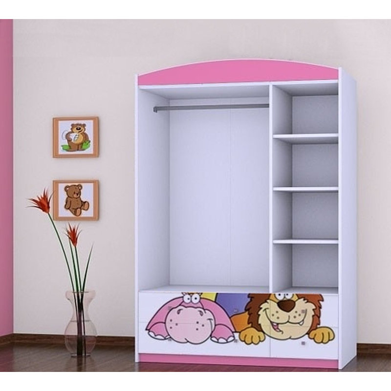 Macaulay 3 Door Wardrobe, Pink