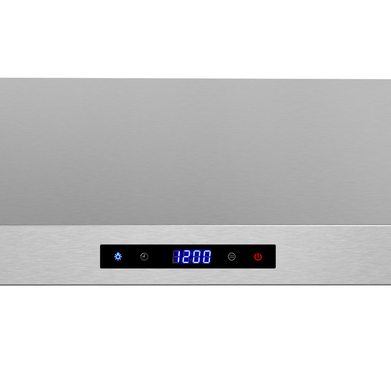 Streamline 30 In. T-1747-1-CL Lozza Convertible Undermount 406 CFM Range Hood In Brushed Stainless Steel With Baffle Filters, Touchpad Control, LED Lights