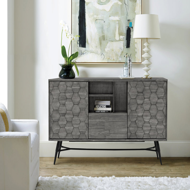Buffet en bois d'acacia gris