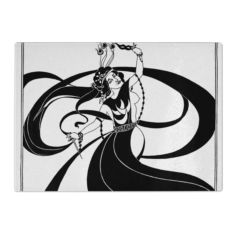 Oriental Dancer by Aubrey Beardsley Chopping Board, 0.4cm H x 20cm W x 28.5cm L
