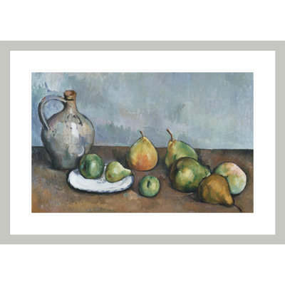 «Pitcher and Fruit» par Paul Cézanne, impression giclée encadrée
