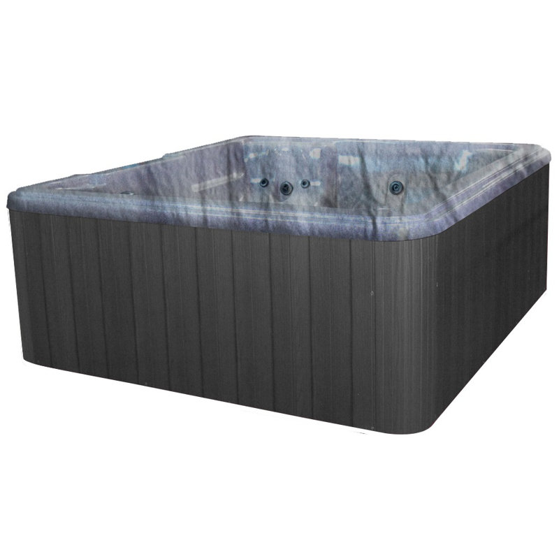 USA Spas Bahama 5-Person Acrylic Rectangular Plug And Play Hot Tub with Ozonator in Grey, Storm Cloud