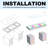 Vanity Desk with Lights RGB Color 11 Square Glass Fronted Drawers with Crystal Handles Type C & USB Charger for Bedroom