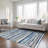 Machine Washable Indoor/Outdoor Chayden ACN1019 Navy Rug-99177816