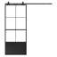 Porte de grange en métal et en verre de 84 po avec quincaillerie d'installation (incluant la fermeture en douceur)-100547247-92280922