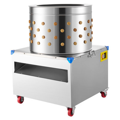Chicken Plucker Machine, 23.6 in Drum, 2200W & 240RPM Electric Chicken Plucking Machine with 119 Soft Fingers & Transport Wheels, Stainless Steel Feather Remover for Processing 2-4 Chicks Once