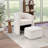 28" Wide Modern Soft Upholstered Accent Barrel Chair With Storable Ottoman-387742889