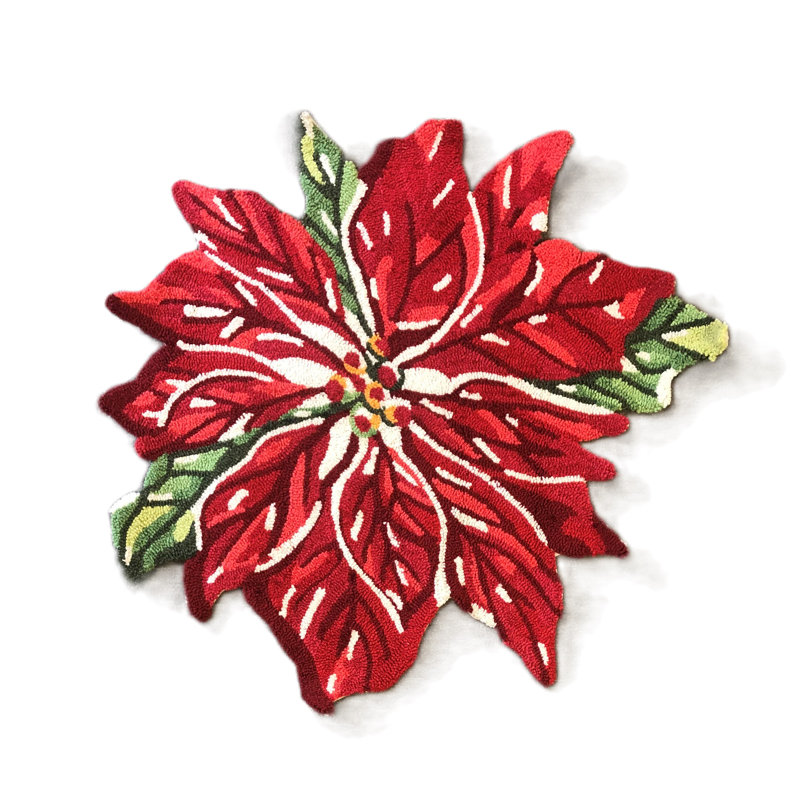 Poinsettia rond non Lurex taille 3 x 3 rond