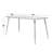 Nihira Rectangular Metal Outdoor Dining Table , 58.88'' in. W 27.5'' in. D