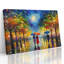 Walking In The Rain At Night Canvas Print Wall Art - Print