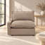 Upholstered Modern Linen Fabric Power One-Armed Chair-166855546