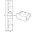 157.51 cm H x 30.01 cm W Bookcase