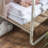 Metal Clothing Rack Tall  With Wooden Shelf Pewter-2134231819