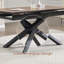 Table de salle à manger extensible 63 "à 78,7" avec rallonge autoportante, brun noyer et noir
