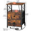 40cm W Metal Bedside Table