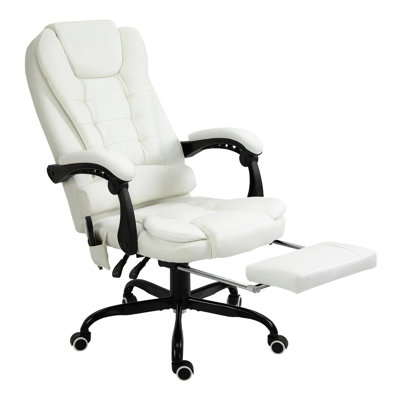 Najuan 7-Point Vibrating Massage Office Chair with High Back, Recliner Chair with Footrest and Adjustable Seat Height by Inbox Zero
