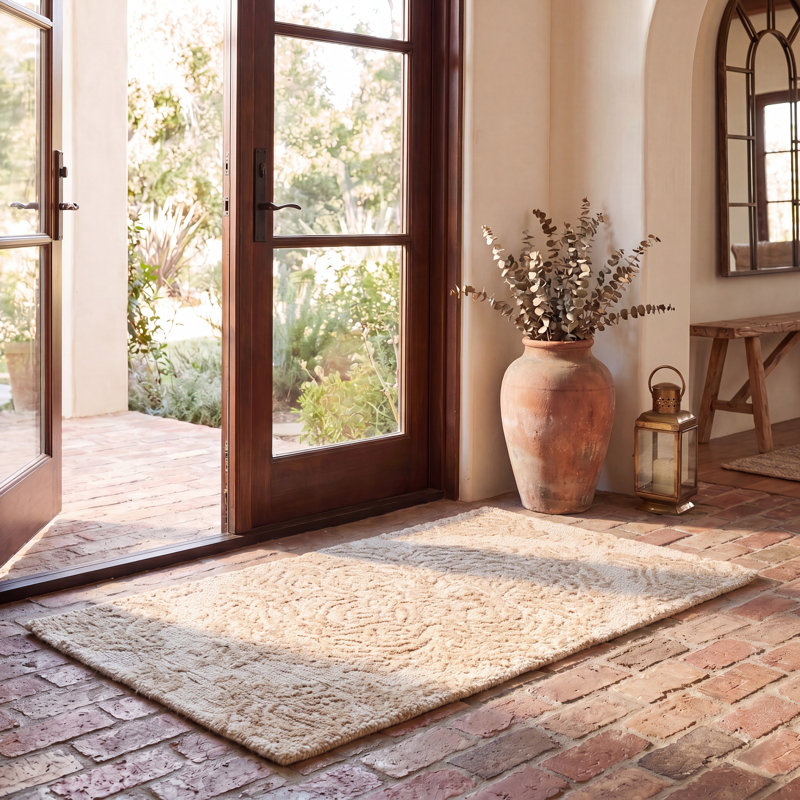 Tapis en laine touffeté à la main Hewes, Rectangle 2 pi x 3 pi