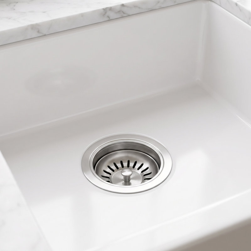 Drain de cuisine en pierre 4 po, Acier Inoxydable