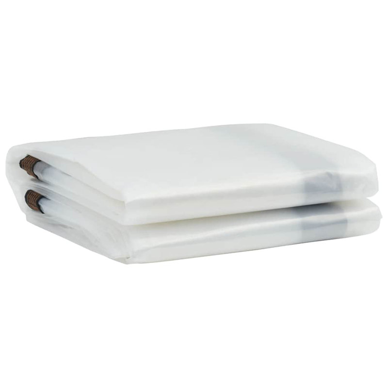  Bâche transparente avec oeillets 9,8 x 9,8 pi en polyéthylène, Brun