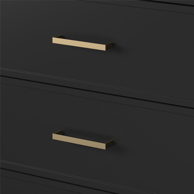 6 - Drawer Chest of Drawers, Black