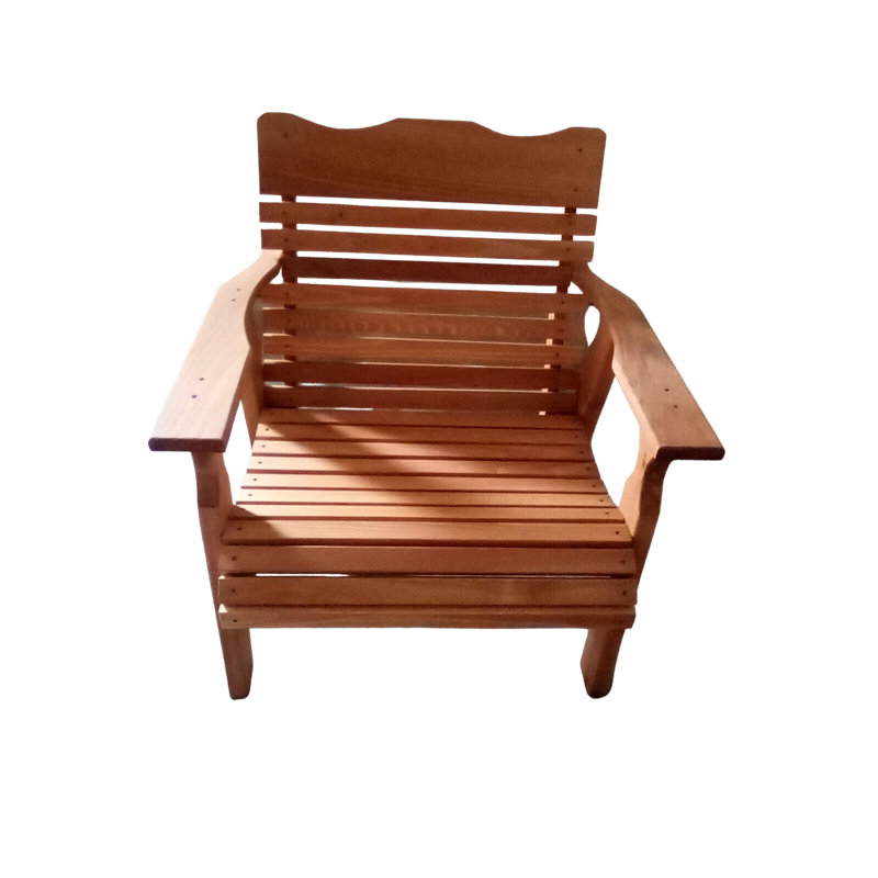 2 pi Chaise longue en cèdre, fabrication Amish, Rouge
