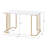 White & Gold Finish Writing Desk