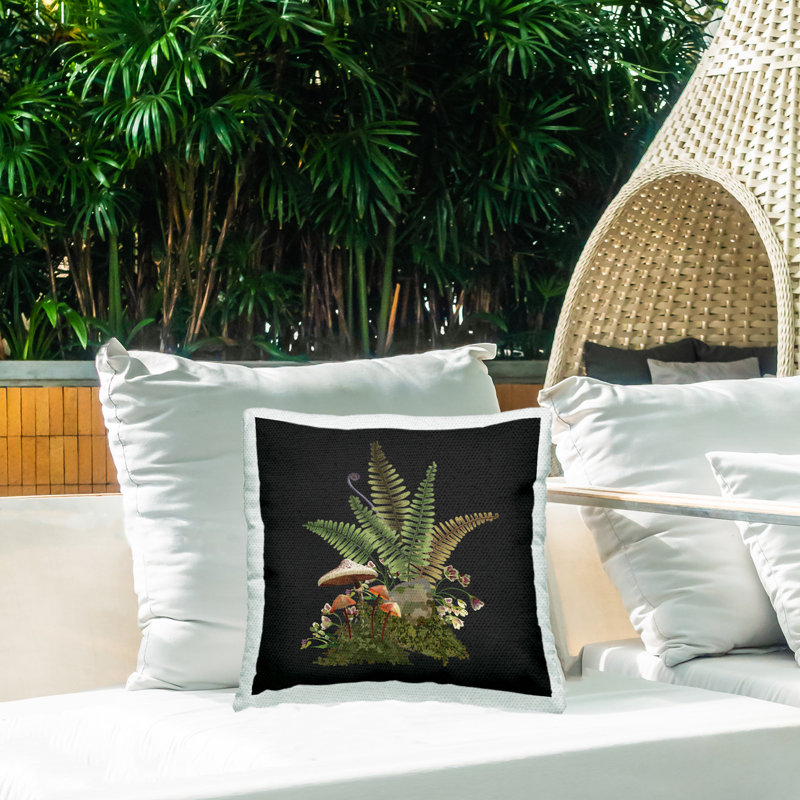 Floral Outdoor Throw Pillow