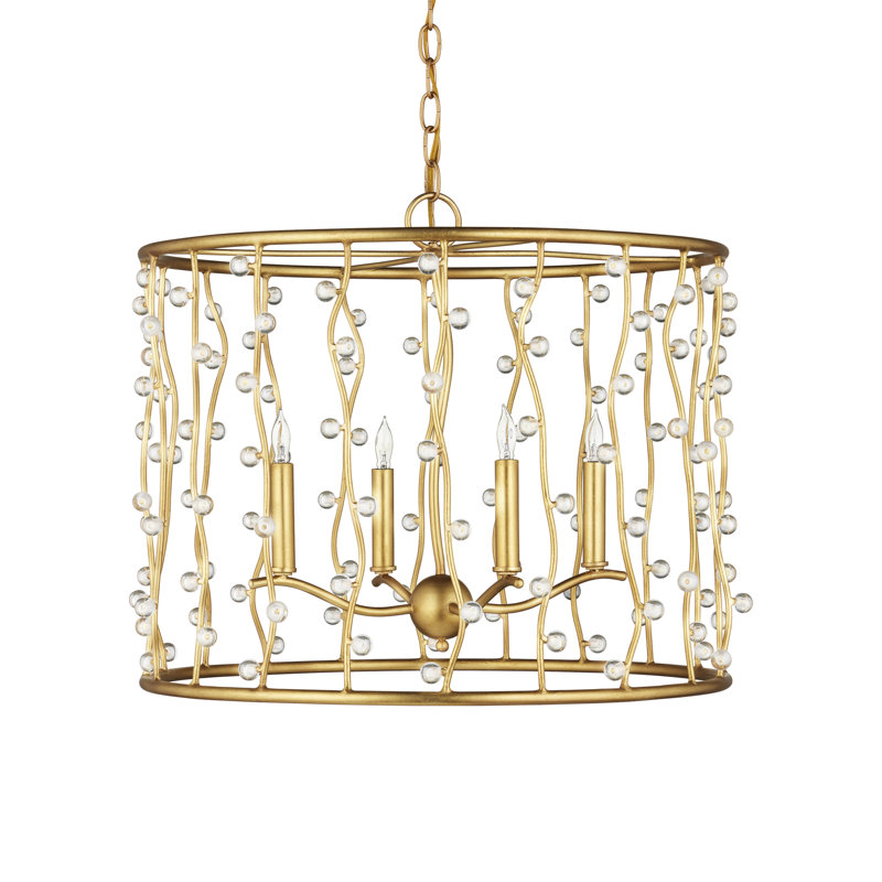 Adagio 4 - Light Wrought Iron/Crystal Chandelier