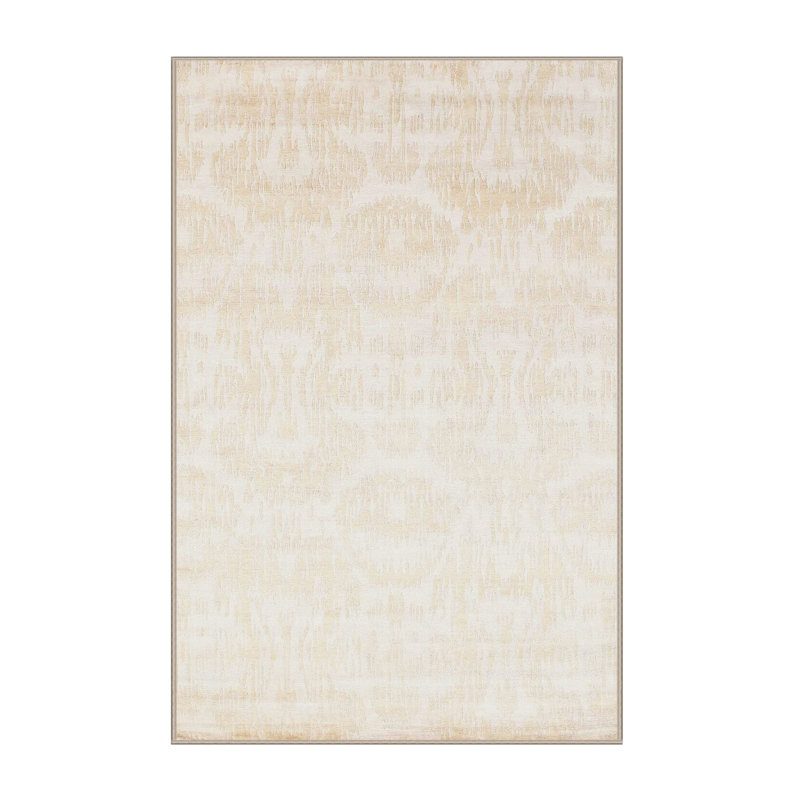 Tapis contemporain crème / beige, Rectangle 6 pi x 9 pi