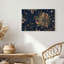 Art floral rétro sur toile bleu marine-397779269