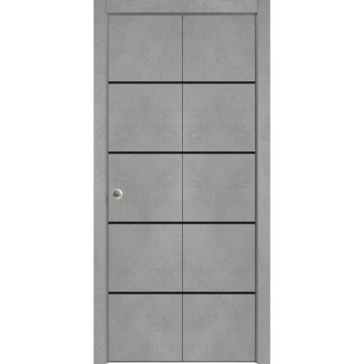 Porte pliante en bois massif massif