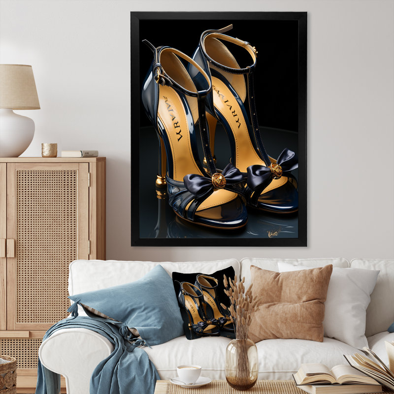 Danaija Yellow Power Lines Energy Trails - reproduction sur toile, Cadre photo noir, H 20 po x l 12 po x P 1 po