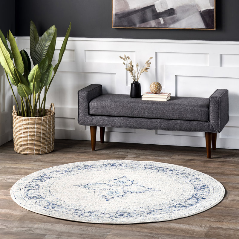 Arkins Oriental Indoor Rug, Round 8'