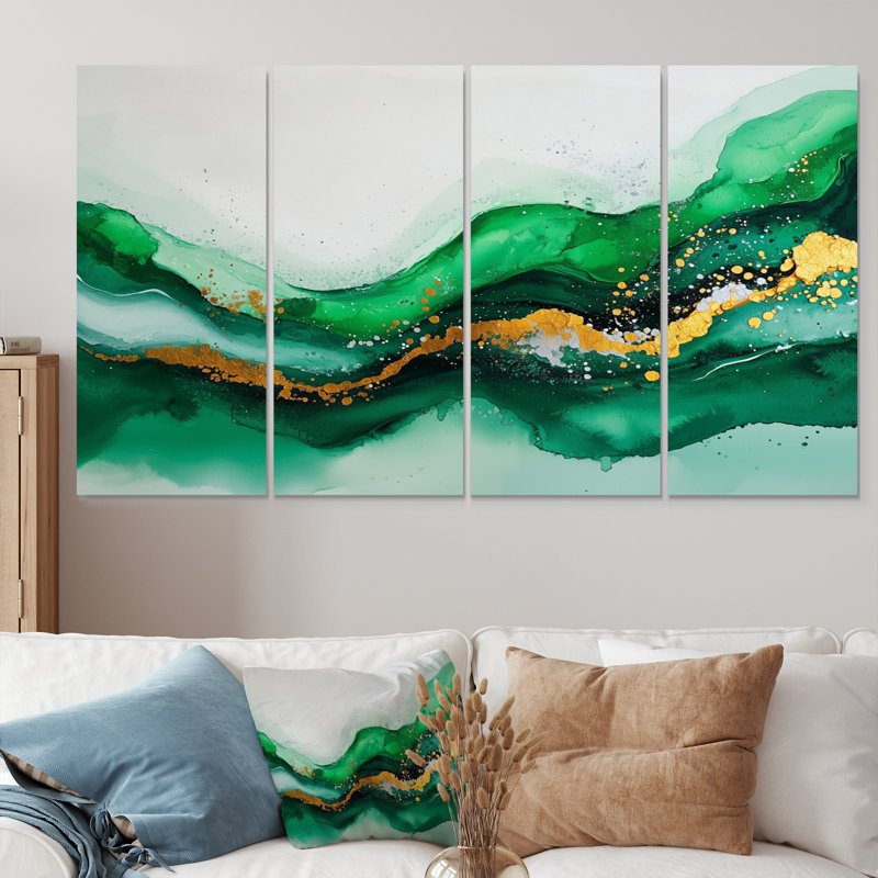 Olnay - Minimalisme, art mural - ensemble de décorations murales modernes, 4, H 28 po x l 48 po